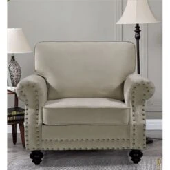 Ramos Nailhead Velvet 3-Piece Set-Loveseat Sofa And Chair - Green -Baxton Acme Shop bd33a39d e3e9 455c 8e22 86434dc6e751