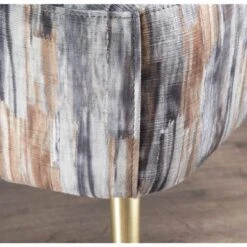 Silver Orchid Harding Slipper Chair - Light Brown/Gold Metal -Baxton Acme Shop bd33f71d 8f79 481f bebd e6286f4f6acd