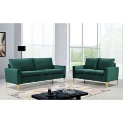 Buchholz 2 Piece Velvet Living Room Set - Green