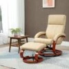 HOMCOM Recliner Chair With Ottoman, Electric Faux Leather Recliner - Beige -Baxton Acme Shop bdea1262 f6e7 4162 9448 406213f9a3bf