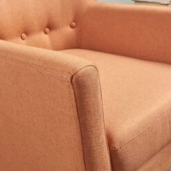 Meena Button-tufted Fabric Club Chair By Christopher Knight Home - Orange -Baxton Acme Shop bdf2c734 a6ff 4b3c 9a5f aae0089cd781