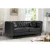 Fogg Rolled Arm Sofa - Black -Baxton Acme Shop be882e63 0c1d 48a1 ae81 92ba29432948