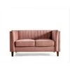 Line Tufted Square Design Loveseat - Rose -Baxton Acme Shop bec29add 7684 45ef 8e0c 7ca9abd8c8a4