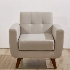 Grace Mid-Century Tufted Upholstered Rainbeau Living Room Sofa, Loveseat, And Chair 3-piece Set - Naples Yellow -Baxton Acme Shop bf68b282 ab9d 40af b1c0 53a50711e446