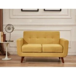 Grace Mid-Century Tufted Upholstered Rainbeau Living Room Sofa, Loveseat, And Chair 3-piece Set - Taupe Grey -Baxton Acme Shop bf8e03cb 8af8 4d03 a31c ca20b3f2c296