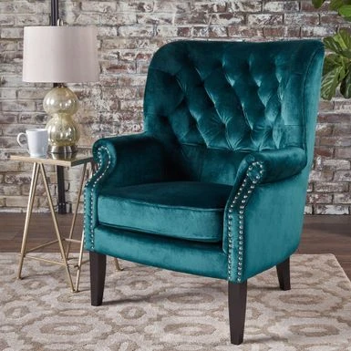 Tomlin Nailhead Velvet Club Chair By Christopher Knight Home - Grey 10 Tomlin Nailhead Velvet Club Chair By Christopher Knight Home - Grey - Image 8