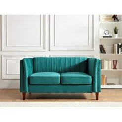 Line Tufted Square Design Loveseat - Rose -Baxton Acme Shop c0802938 89ae 48df 9c0b f3112d0c01bb