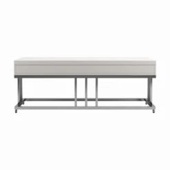 2-drawer Rectangular Coffee Table Glossy White And Chrome -Baxton Acme Shop c081c40c 4d50 469a ba84 6a54fa003a26