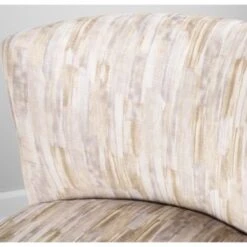 Silver Orchid Harding Slipper Chair - Light Brown/Gold Metal -Baxton Acme Shop c0a441b9 3a71 494d 9c98 3704227ec4c6