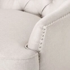 Correia Contemporary Tufted Fabric Club Chair And Ottoman Set By Christopher Knight Home - Gray + Dark Brown -Baxton Acme Shop c258483e 3f6f 47d9 9a3c a12c4a2f504f