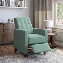 Copper Grove Button Tufted Pushback Recliner Chair - Apple Green -Baxton Acme Shop c2a27016 9b5c 4398 8ac8 cca7264b6f7f
