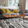 ExBrite Solid Wood Live Edge Coffee Table Top Thick 25MM Metal Legs Hairpin - Wood -Baxton Acme Shop c2a737b4 1821 4242 b7c9 b9ee76cd7000