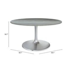 Star City Dining Table - Grey/Silver -Baxton Acme Shop c381e6cc 78a9 4ab3 8159 79dc84ceae04