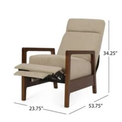 Neihart Waterfall Back Pushback Recliner By Christopher Knight Home - Brown + Navy Blue -Baxton Acme Shop c3abe5c8 f9de 4c80 b0a5 93ba600b51bb