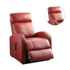 Leatherette Recliner With Power In Dark Gray - Dark Gray -Baxton Acme Shop c44ac14d 38c9 4ee2 b6a7 57ef8253bc2a