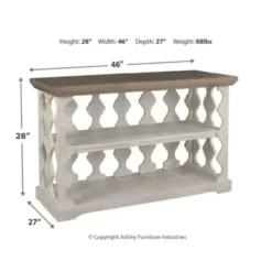 Gray/White Havalance Console Sofa Table -Baxton Acme Shop c48460e5 81c2 4886 8453 754a04c074e8