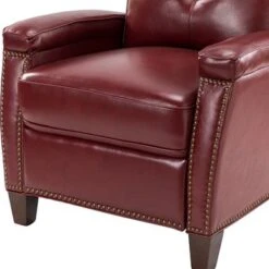 Gaspar Mid-Century Modern Pushback Recliner With Nailhead Trim By HULALA HOME - DOVE -Baxton Acme Shop c4bfcd4c b3d6 45bf b2e6 ee90e1297c4a