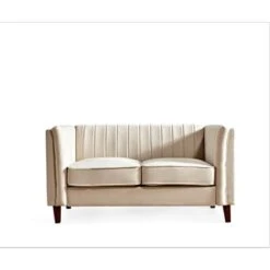 Line Tufted Square Design Loveseat - Dark Blue -Baxton Acme Shop c4fc1bfc d5e5 4397 967f cf5520cad799