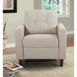 Gabrielo 35.2'' Linen Square Armchair - Dark Grey -Baxton Acme Shop c5b0c252 8acb 493a bdde 34824120a42a