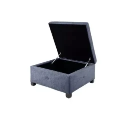 Penelope Square Blue Ottoman -Baxton Acme Shop c5e57889 47a1 4cfb b83c 082944345285