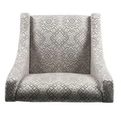 HomePop Swoop Accent Chair In Tonal Gray - Grey -Baxton Acme Shop c6bd799b ae08 45e5 aefd d997d53d96c6