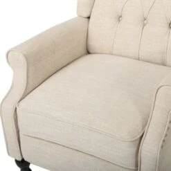 Walter Tufted Fabric Wingback Recliner Club Chair By Christopher Knight Home - Light Beige 39 Walter Tufted Fabric Wingback Recliner Club Chair By Christopher Knight Home - Light Beige -Baxton Acme Shop c74335c3 84ff 4871 83ea b5d26145063f