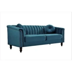 Hills Tufted Back Nailhead 75.2" Sofa - Green -Baxton Acme Shop c7744b3b 3d8e 427f a6d5 e48e238c8c20
