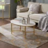 Cosette White/Gold Oval Coffee Table 1 Cosette White/Gold Oval Coffee Table -Baxton Acme Shop c796f841 7bba 465f 992f 0be58aefaac8
