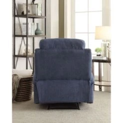 Casual And Contemporary Recliner (Motion) In Blue Velvet - Blue -Baxton Acme Shop c81694dc 920a 4cf0 ac56 06c3d8d0b798