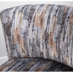 Silver Orchid Harding Slipper Chair - Light Brown/Gold Metal -Baxton Acme Shop c8390a90 2aff 4a57 aa63 8116f7230662