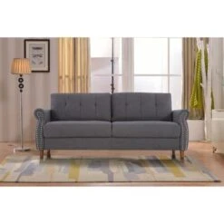 Bruce Nailhead Living Room Set-Loveseat & Sofa - Camel -Baxton Acme Shop c88af767 1992 4274 ae8e adb61a77ec69