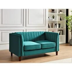 Line Tufted Square Design Loveseat - Rose -Baxton Acme Shop c9a9c9ba 1671 4043 bb07 da04ca64a5a0