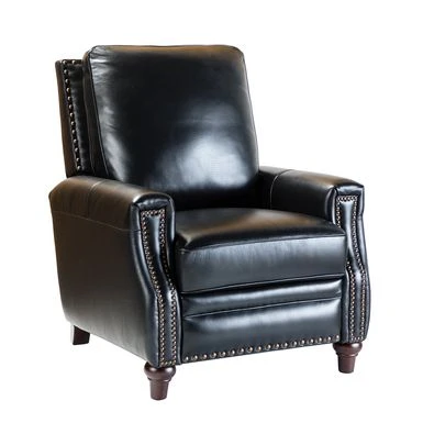 Cigar Mid-century Genuine Leather Recliner With Nailhead Trim By HULALA HOME - NAVY 21 Cigar Mid-century Genuine Leather Recliner With Nailhead Trim By HULALA HOME - NAVY - Image 19