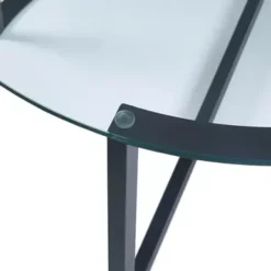 Black Evan Round Glass Coffee Table -Baxton Acme Shop ca7fe9a0 5a45 4ff5 912a c6e24f6830aa