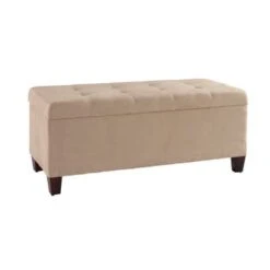 Catalina Shoe Storage Ottoman Beige -Baxton Acme Shop ca80b031 deab 47b4 b18a 570a05b9f0fe