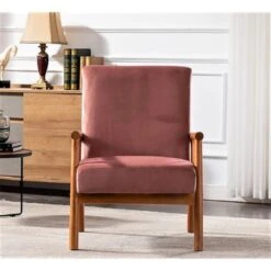 Robbie 25'' Wide Velvet Armchair - Eggplant -Baxton Acme Shop cac51fa5 a587 4f1f b8d8 dec3f8eaf9c5