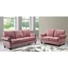 Suffield Velvet Nailhead 2-Piece Set-Loveseat & Sofa - Pink -Baxton Acme Shop cb18876f 5843 4404 97ca 0dd5d11b291f