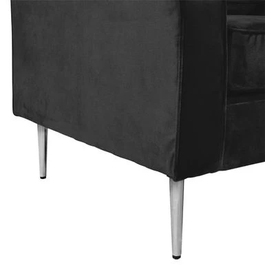 Merax 2 Piece Mordern Velvet Armchair And Loveseat Sofa Sets - Grey 8 Merax 2 Piece Mordern Velvet Armchair And Loveseat Sofa Sets - Grey - Image 6