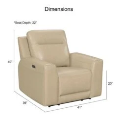Copper Grove Dayton Top Grain Leather Power Reclining Chair - Sand -Baxton Acme Shop cbe1b158 204c 41f2 b59d 2a17d00d9f65
