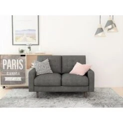 Cordell Loveseat - Red -Baxton Acme Shop cc4ce837 f7c8 49fa 92c2 24f3202d81ab