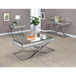 Contemporary Chrome Sofa Table -Baxton Acme Shop cc738a88 d4ac 4d6d a17f 800e8bf73420