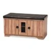 Baxton Studio Contemporary Dark Brown Faux Leather 2-Door Shoe Storage Bench -Baxton Acme Shop cd47ed54 fbc3 42a9 8053 62fc489f0d42
