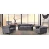 Brooks Classic Chesterfield 3-Piece Living Room Set-Chair Loveseat & Sofa - Grey -Baxton Acme Shop cd9f0808 8372 4c2b 9f8b c9645b10ec8e