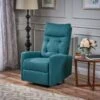 Woodglen Swivel/Glider Push Back Nursery Recliner By Christopher Knight Home - Teal,Black