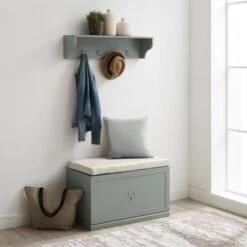 Harper 2Pc Entryway Set - 16.5"x33"x74" - Gray