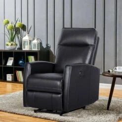 27.25'' Wide Auto Glider Standard Recliner - Grey -Baxton Acme Shop cef486e0 0673 46bc 9e7e cb72b4977d73