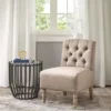 Beige Lola Tufted Armless Chair 2 Beige Lola Tufted Armless Chair -Baxton Acme Shop cf1fdf52 a7ca 4f67 a3f5 086e6ef0b6da