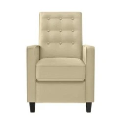 Copper Grove Linen Button Tufted Push Back Recline - Heather Grey -Baxton Acme Shop cf2ce90a e0c0 4455 980b 2836a9a760b7