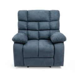 Blackshear Indoor Pillow Tufted Massage Recliner By Christopher Knight Home - Black + Navy Blue -Baxton Acme Shop d197a8b9 53f2 4cc6 9b02 13317ea62e4a