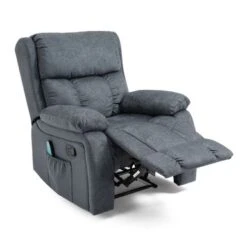 Lindale Indoor Pillow Tufted Massage Recliner By Christopher Knight Home - Black + Charcoal -Baxton Acme Shop d2f5ddd6 512a 451f 9ce3 d47cda6b137b